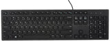 Dell KB 216-Black Multimedia Wired Keyboard with USB Interface, Plunger Keys Technology and Chiclet Key Style, Hot Key-Volume, Mute, Play/Pause, Backward, Forward, Warranty 1 Year.