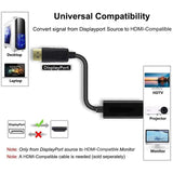 L10 Display Port to HDMI Male Female Adapter Converter Cable 1080P 60Hz