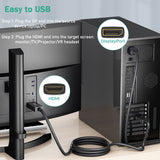 L10 4K DisplayPort to HDMI Cable Adapter 1.8meter