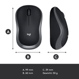 Logitech M185 Wireless USB Mouse - Grey