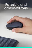Logitech M 170 Wireless Mouse, 2.4 GHz with USB Nano Receiver, Optical Tracking, 12-Months Battery Life, Ambidextrous, PC/Mac/Laptop - Black