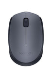Logitech M 170 Wireless Mouse, 2.4 GHz with USB Nano Receiver, Optical Tracking, 12-Months Battery Life, Ambidextrous, PC/Mac/Laptop - Black