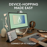 Logitech M350s Pebble Mouse 2 Slim Bluetooth Wireless Mouse, Portable, Lightweight, Customisable Button, Quiet Clicks, Easy-Switch for Windows, macOS, iPadOS, Android, Chrome OS - Graphite