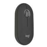 Logitech M350s Pebble Mouse 2 Slim Bluetooth Wireless Mouse, Portable, Lightweight, Customisable Button, Quiet Clicks, Easy-Switch for Windows, macOS, iPadOS, Android, Chrome OS - Graphite
