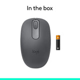 Logitech M196 Bluetooth Wireless Mouse, Compact and Portable Mouse for Laptops, Tablets and More, 12-Month Battery, Smooth Tracking, Compatible with PC and Mac, Windows and macOS - Graphite