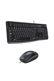 Logitech MK120 Wired USB Keyboard and Mouse Set for Windows, Optical Wired Mouse, Full-Size Keyboard, USB Plug-and-Play, Compatible for PC, Laptop - Black