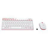 Logitech MK240 Nano USB Wireless Keyboard and Mouse Set, 12 Function Keys 2.4GHz Wireless, 1000DPI,Spill-Resistant Design, PC/Mac, White