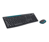 Logitech MK275 USB Wireless Keyboard and Mouse Set for Windows, 2.4 GHz Wireless, Compact Wireless Mouse, 8 Multimedia & Shortcut Keys, 2-Year Battery Life, PC/Laptop - Black