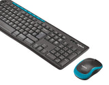 Logitech MK275 USB Wireless Keyboard and Mouse Set for Windows, 2.4 GHz Wireless, Compact Wireless Mouse, 8 Multimedia & Shortcut Keys, 2-Year Battery Life, PC/Laptop - Black