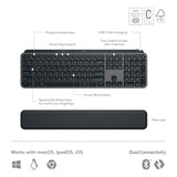 Logitech MX Keys S Combo with Free Adobe Subscription - Performance Wireless Keyboard and Mouse with Palm Rest, Customisable Illumination, Fast Scrolling, Bluetooth, USB C