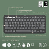 Logitech Pebble 2 Combo, Wireless Keyboard and Mouse, Quiet and Portable, Customisable, Logi Bolt, Bluetooth, Easy-Switch for Windows, macOS, iPadOS, Chrome - Graphite