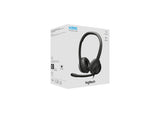 Logitech H390 Wired On Ear Headset for PC/Laptop, Stereo Headphones with Noise Cancelling Microphone, USB-A, In-Line Controls, Works with Chromebook