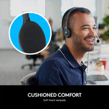 Logitech H111 Wired On Ear Headphones With Mic Black