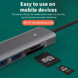 L10 5-in-1 Expansion Hub, Type-C Docking Station SD/TF Simultaneous Read