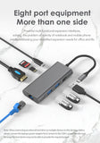 L10 8 IN 1 Type C hub Dock Station Card Reader Ethernet 4K Display USB3.0