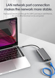 L10 8 IN 1 Type C hub Dock Station Card Reader Ethernet 4K Display USB3.0