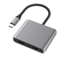 L10 USB C to Dual HDMI Adapter 4K@60Hz