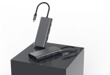 L10 8 IN 1 Type C hub Dock Station Card Reader Ethernet 4K Display USB3.0