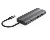 L10 10-in-1 Splitter Multiport USB 3.0 Extension Hub, Type-C Laptop Docking Station