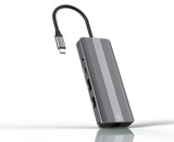 L10 10-in-1 Splitter Multiport USB 3.0 Extension Hub, Type-C Laptop Docking Station
