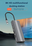 L10 10-in-1 Splitter Multiport USB 3.0 Extension Hub, Type-C Laptop Docking Station