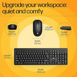 HP KM200 Wireless Mouse and Keyboard Combo, Full-Size Ergonomic Design, 3 Button and Built-in Scroll Wheel, 2.4 GHz Wireless connection, 3 Years Warranty (7J4G8AA)
