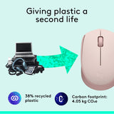 Logitech M171 Wireless Mouse for PC, Mac, Laptop, 2.4 GHz with USB Mini Receiver, Optical Tracking, 12-Months Battery Life, Rose