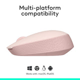 Logitech M171 Wireless Mouse for PC, Mac, Laptop, 2.4 GHz with USB Mini Receiver, Optical Tracking, 12-Months Battery Life, Rose