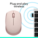 Logitech M171 Wireless Mouse for PC, Mac, Laptop, 2.4 GHz with USB Mini Receiver, Optical Tracking, 12-Months Battery Life, Rose