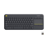 Logitech K400 Plus Wireless Touch TV Keyboard with Easy Media Control and Built-in Touchpad, HTPC Ke
