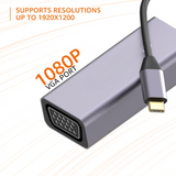 L10 USB Type-C to VGA Adapter, 1080P@60 Hz