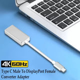 USB C Male to DisplayPort Female Adapter 4K@60Hz