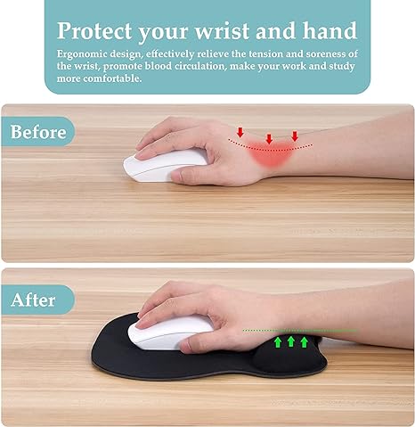 Mouse Pad with Memory Foam Wrist support