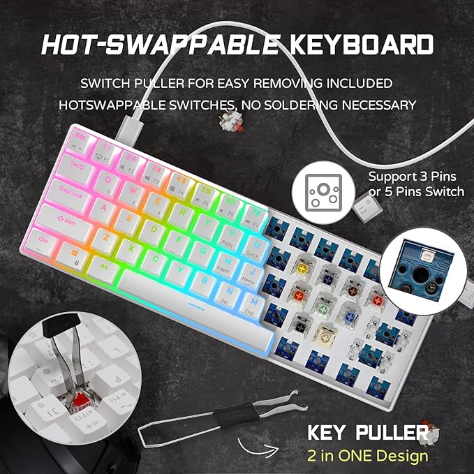 Gaming Wired Keyboard Mechanical RGB LED