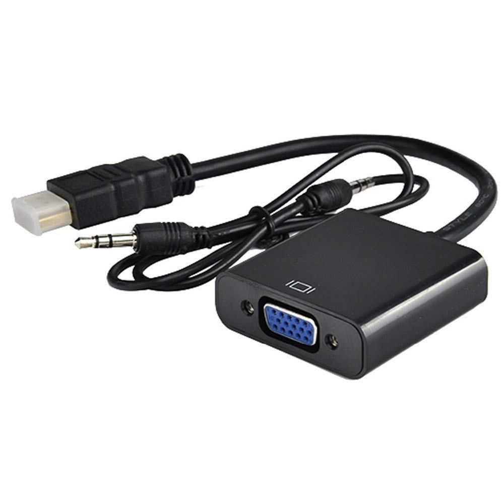 HDMI Male to VGA Female Video Converter With Audio Adapter Cable