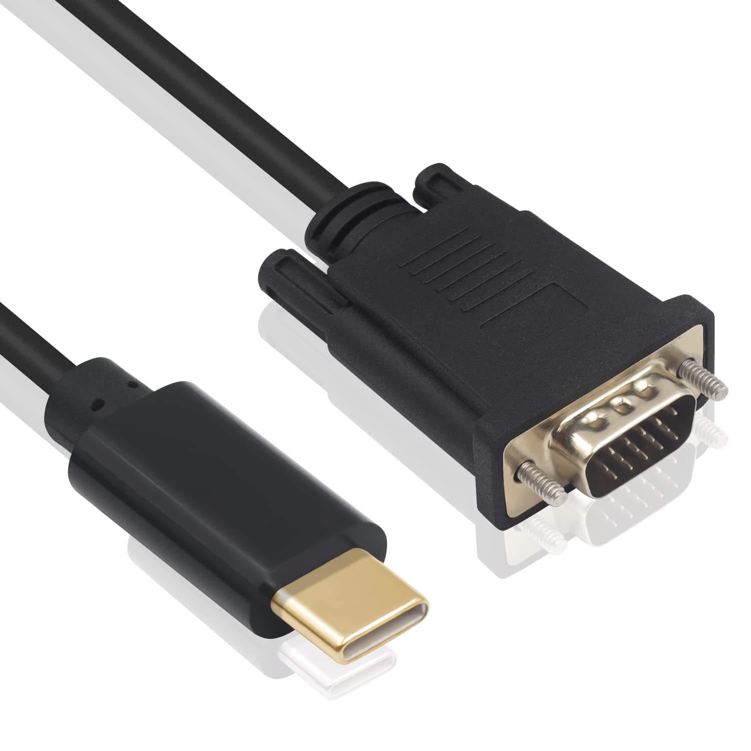 USB C Male to VGA Male Adapter Converter Cable - 1.8 meter