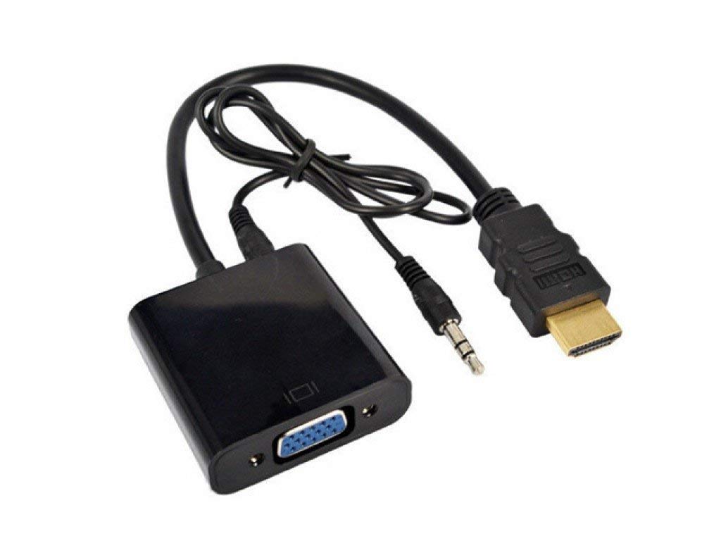 HDMI Male to VGA Female Video Converter With Audio Adapter Cable