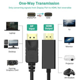 4K DisplayPort to HDMI Cable Adapter 1.8meter