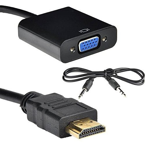 HDMI Male to VGA Female Video Converter With Audio Adapter Cable