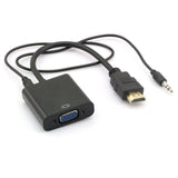 HDMI Male to VGA Female Video Converter With Audio Adapter Cable