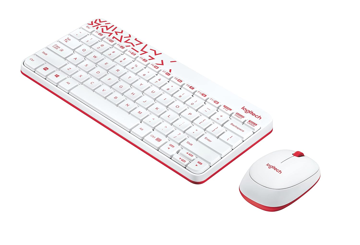 Logitech MK240 Nano USB Wireless Keyboard and Mouse Set, 12 Function Keys 2.4GHz Wireless, 1000DPI,Spill-Resistant Design, PC/Mac, White