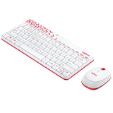Logitech MK240 Nano USB Wireless Keyboard and Mouse Set, 12 Function Keys 2.4GHz Wireless, 1000DPI,Spill-Resistant Design, PC/Mac, White