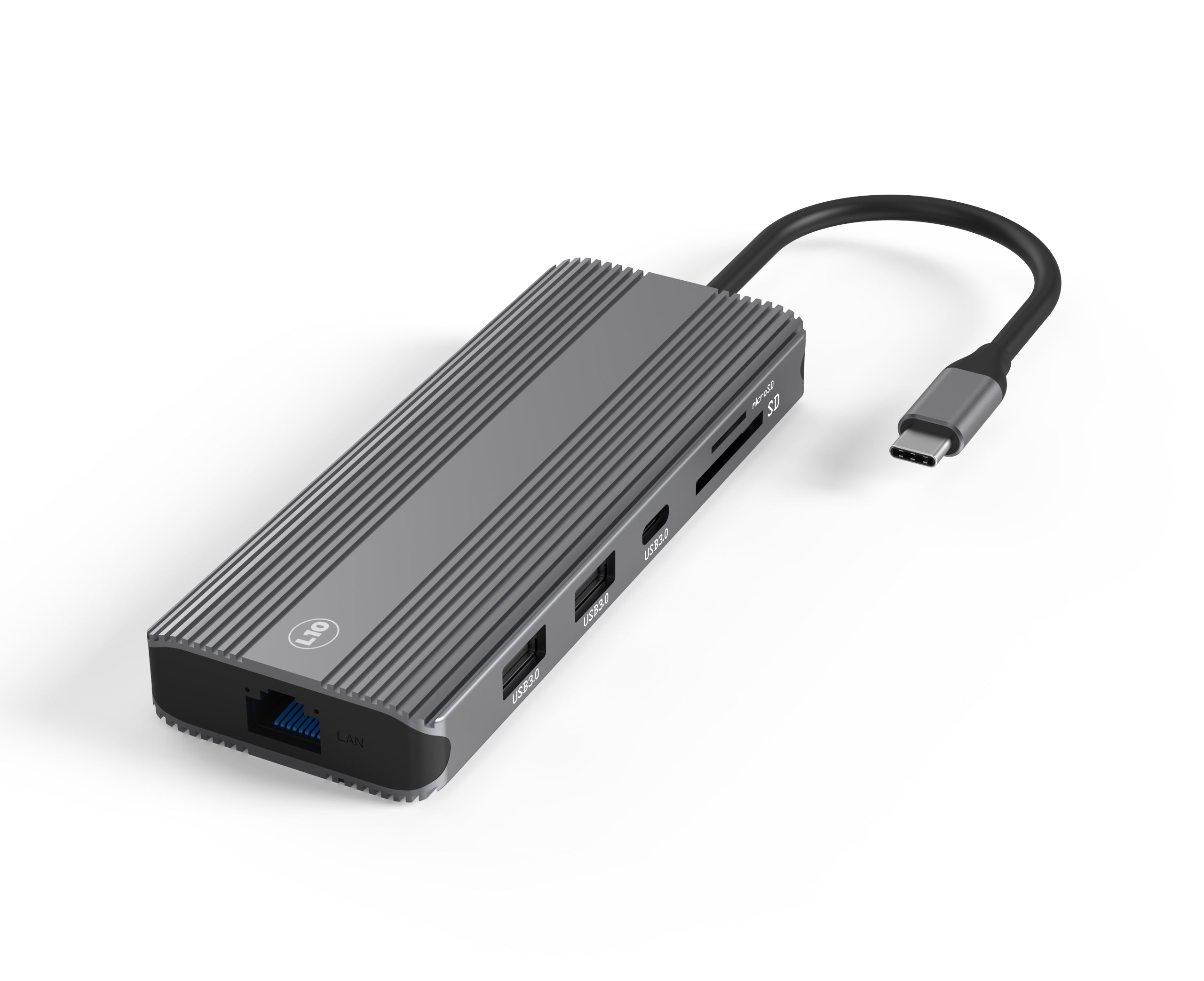 10-in-1 Splitter Multiport USB 3.0 Extension Hub, Type-C Laptop Docking Station