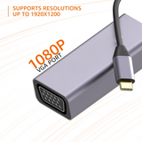 USB Type-C to VGA Adapter, 1080P@60 Hz