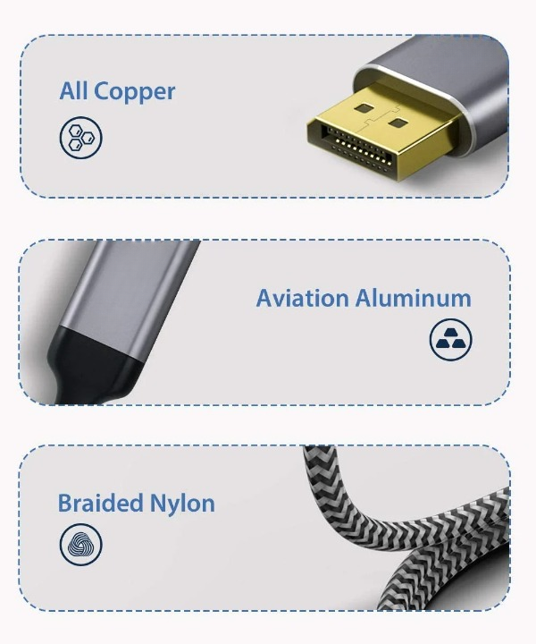 USB-C To Display Port 4K/60Hz Cable - 1.8meter